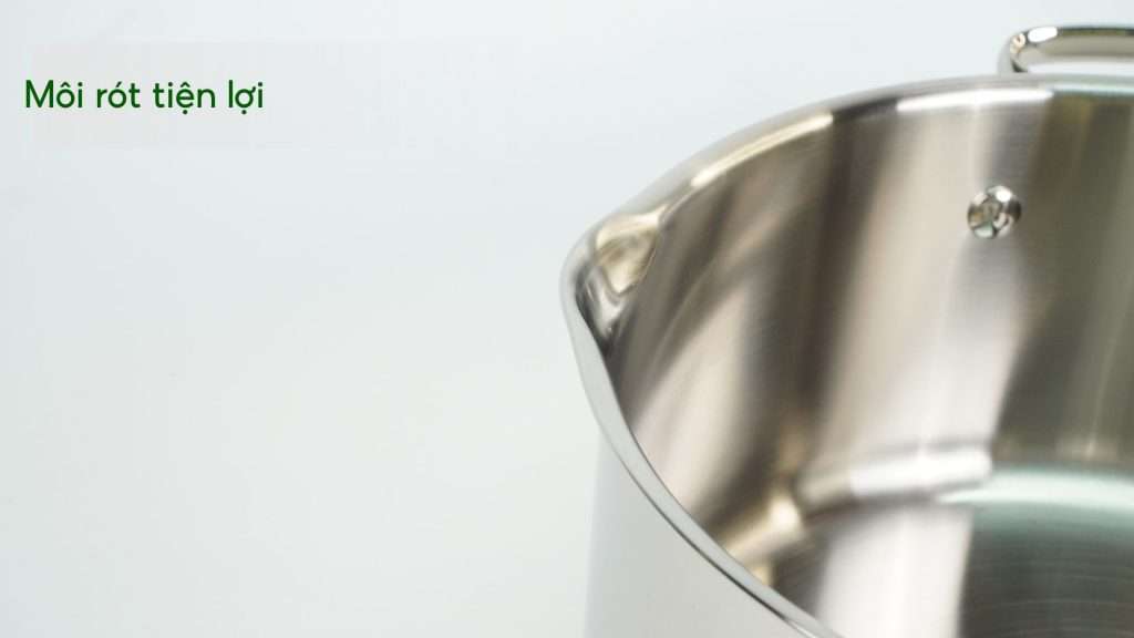 Bộ 3 nồi inox Tefal Duetto Plus G719S674 quánh 16 cm, 1 nồi 20 cm, 1 nồi 24 cm Môi rót tiện lợi