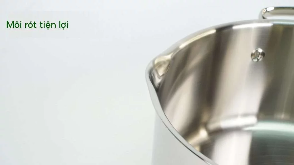 Bộ 3 nồi inox Tefal Duetto Plus G719S674 quánh 16 cm, 1 nồi 20 cm, 1 nồi 24 cm Môi rót tiện lợi