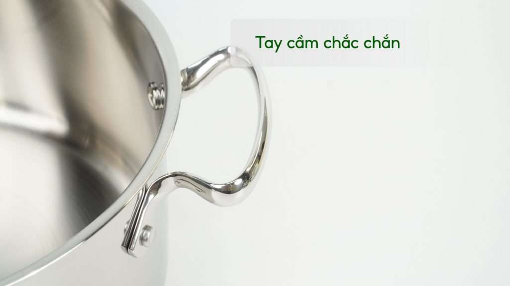 Bộ 3 nồi inox Tefal Duetto Plus G719S674 quánh 16 cm, 1 nồi 20 cm, 1 nồi 24 cm Tay cầm chắc chắn