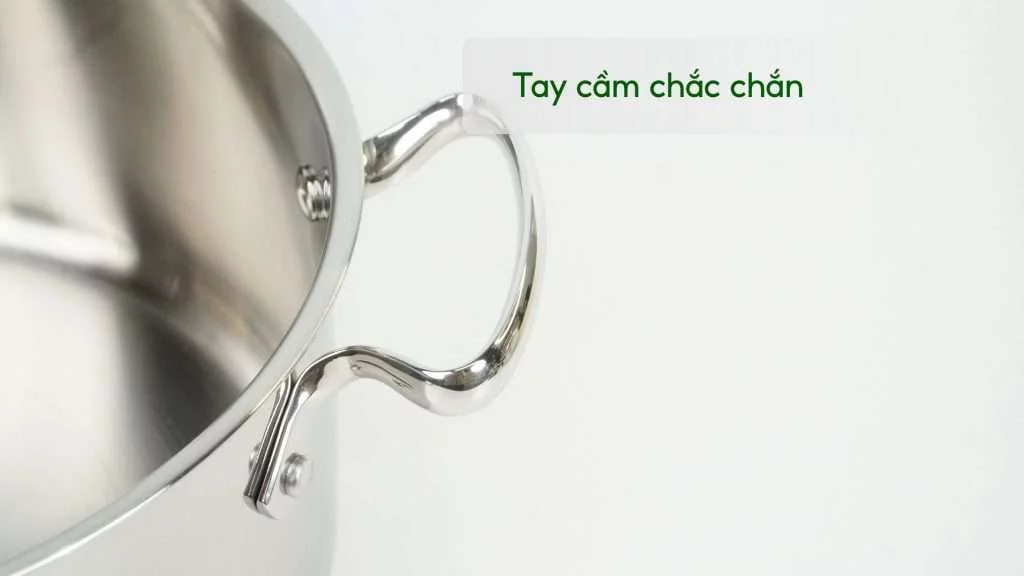 Bộ 3 nồi inox Tefal Duetto Plus G719S674 quánh 16 cm, 1 nồi 20 cm, 1 nồi 24 cm Tay cầm chắc chắn