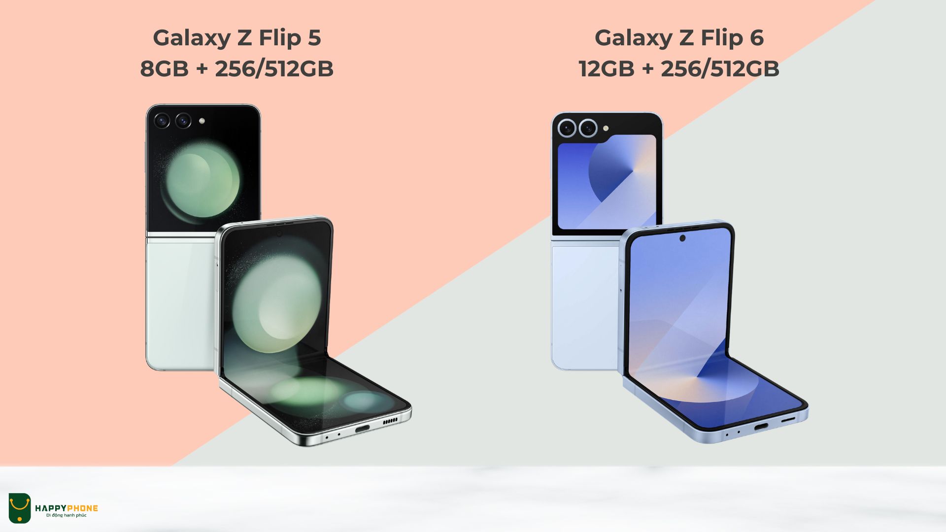 Bộ nhớ RAM, ROM của Galaxy Z Flip6 và Z Flip5