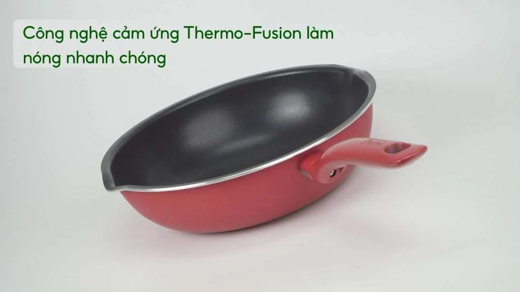 Chảo Chiên Sâu Lồng Tefal So Chef 28Cm G1358696 Công nghệ cảm ứng Công nghệ cảm ứng Thermo-Fusion làm nóng nhanh chóng