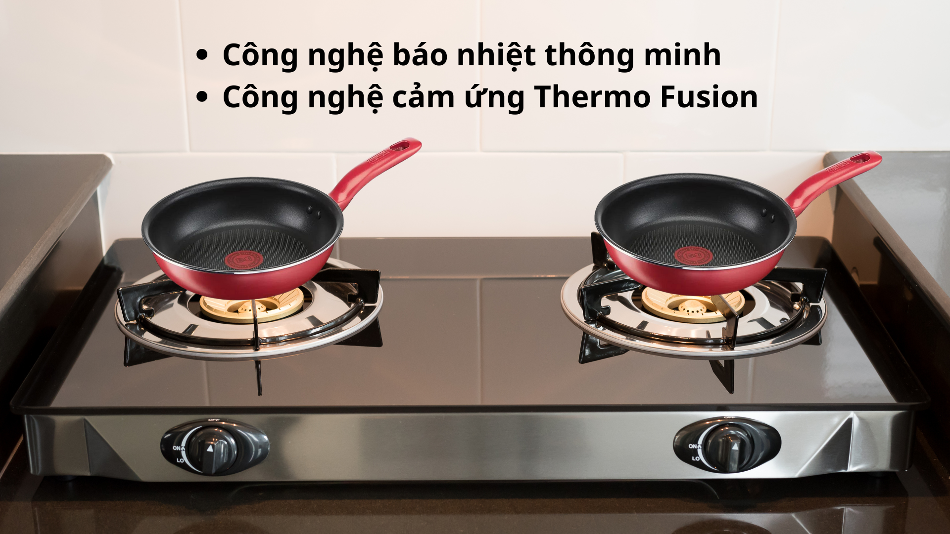 Chảo Chiên Tefal So Chef Công nghệ báo nhiệt thông minh Công nghệ cảm ứng Thermo Fusion