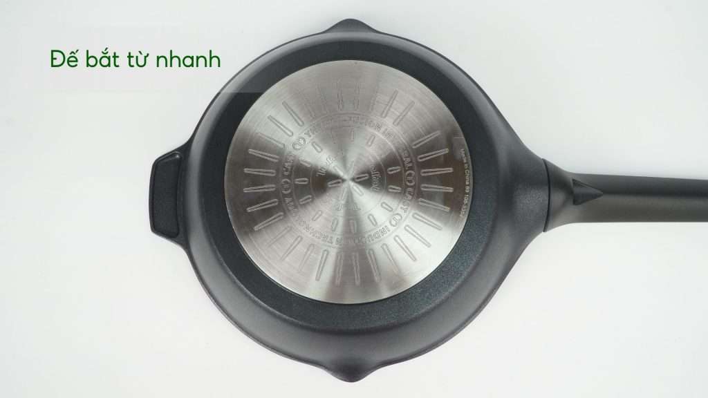 Chảo Đúc Cao Cấp Nướng, Chiên Tefal Robusto Có Miệng Rót 26Cm E2494044 Đế bắt từ nhanh