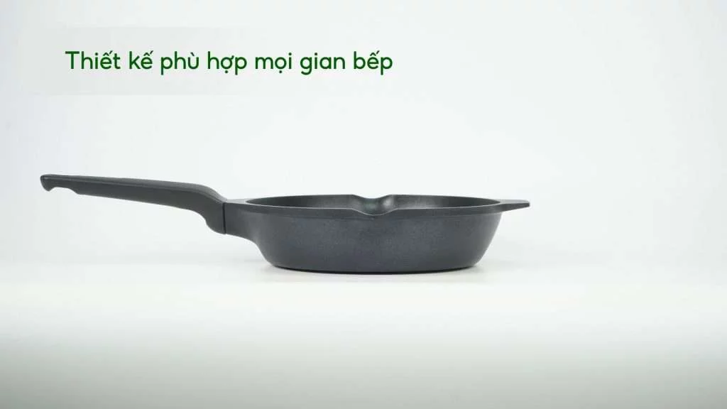 Chảo Đúc Cao Cấp Nướng, Chiên Tefal Robusto Có Miệng Rót 26Cm E2494044 Thiết kế phù hợp mọi gian bếp