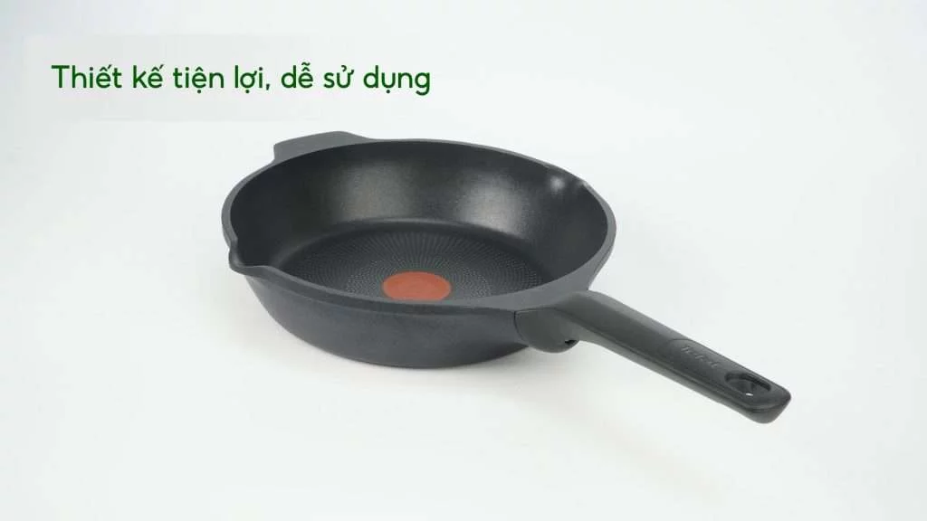 Chảo Đúc Cao Cấp Nướng, Chiên Tefal Robusto Có Miệng Rót 26Cm E2494044 Thiết kế tiện lợi, dễ sử dụng