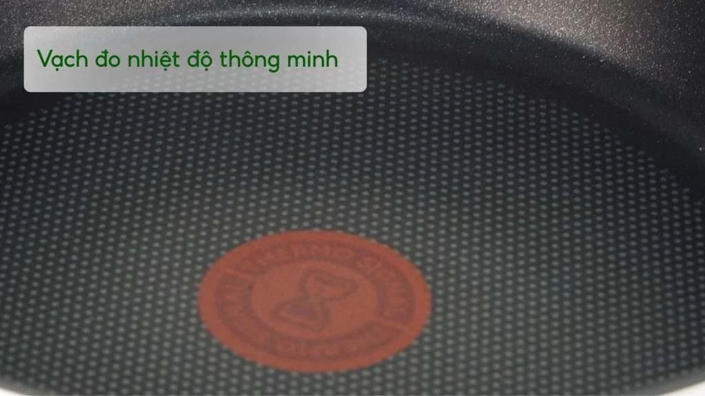 Chảo Nồi Có Nắp Đa Năng 3 Trong 1 Tefal 24Cm Đen G1668795 Vạch đo nhiệt độ thông minh