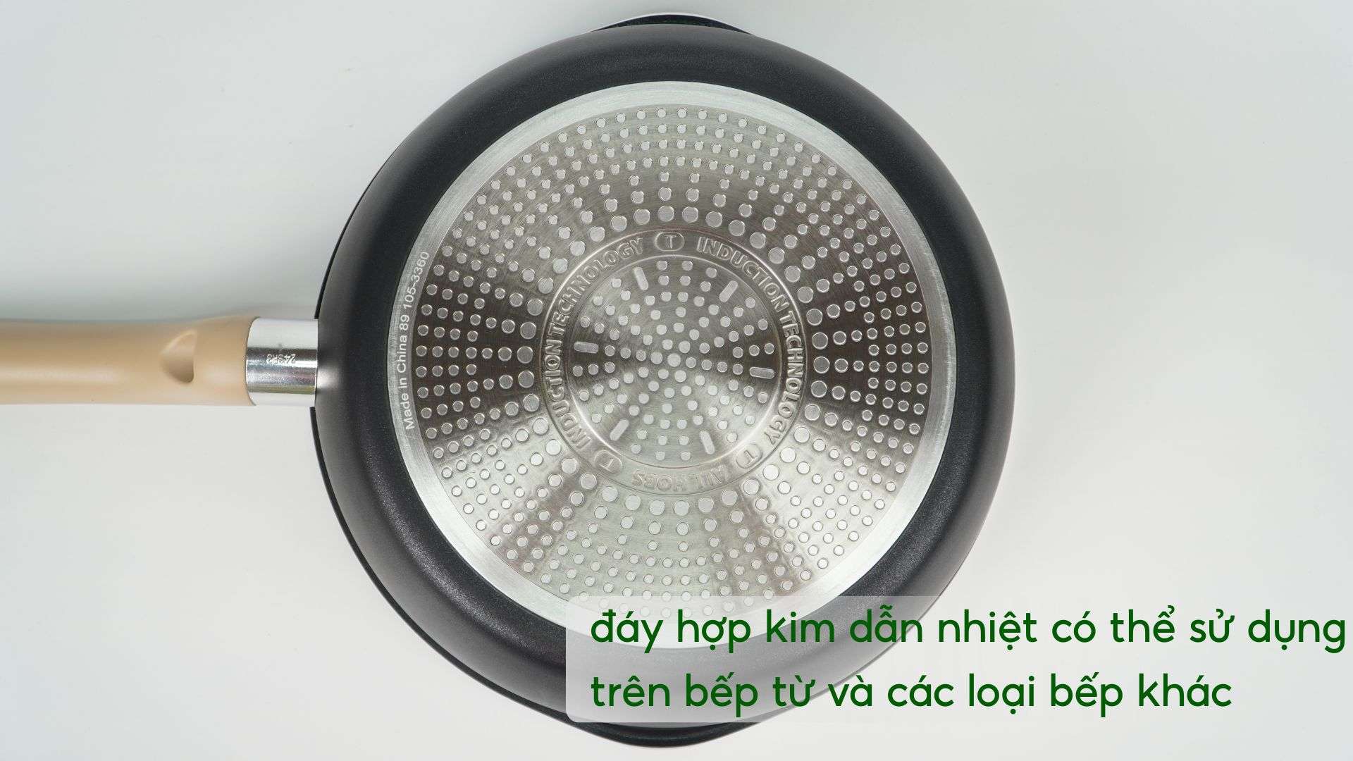 Chảo Nồi Có Nắp Đa Năng 3 Trong 1 Tefal 24Cm Đen G1668795 đáy hợp kim dẫn nhiệt