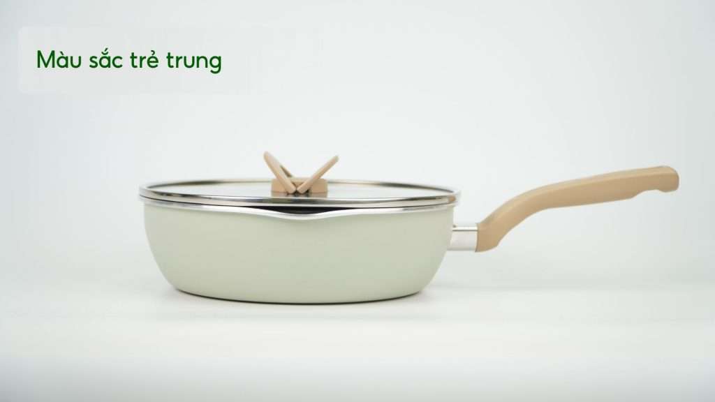 Chảo Nồi Có Nắp Đa Năng 3 Trong 1 Tefal 24Cm Xanh G1748795 Màu sắc trẻ trung