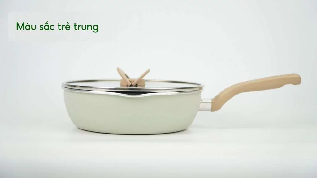 Chảo Nồi Có Nắp Đa Năng 3 Trong 1 Tefal 24Cm Xanh G1748795 Màu sắc trẻ trung