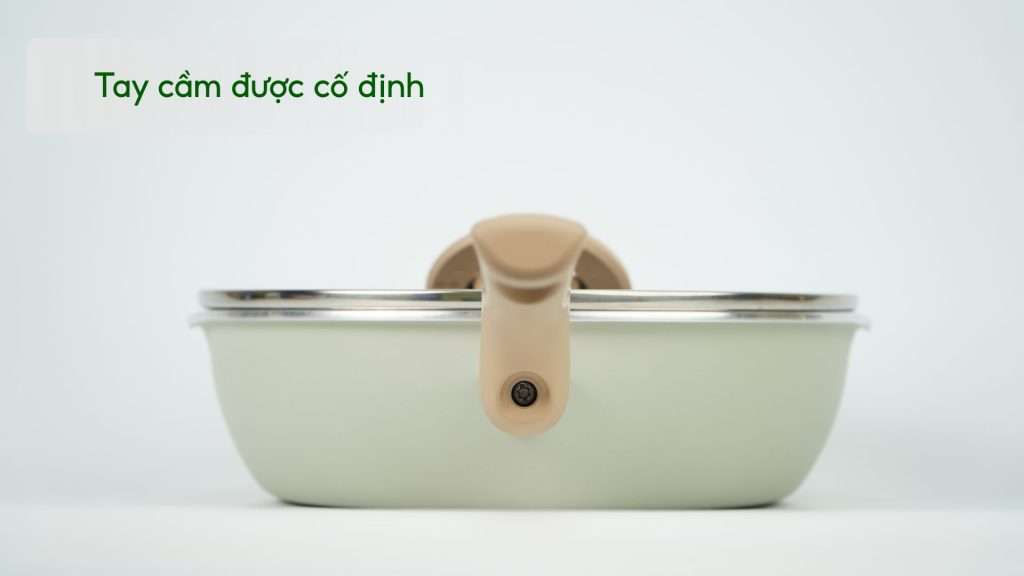 Chảo Nồi Có Nắp Đa Năng 3 Trong 1 Tefal 24Cm Xanh G1748795 Tay cầm được cố định