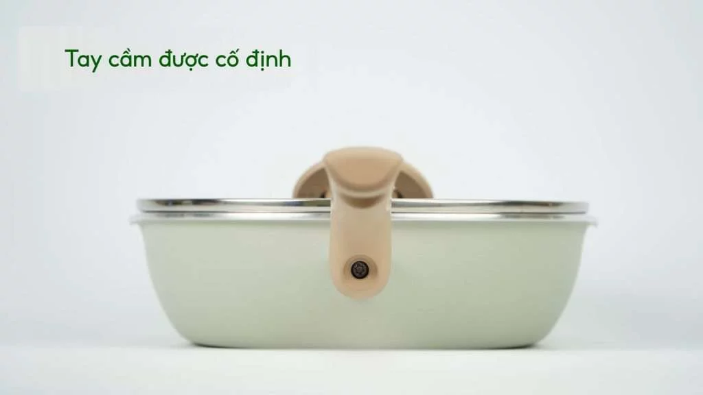 Chảo Nồi Có Nắp Đa Năng 3 Trong 1 Tefal 24Cm Xanh G1748795 Tay cầm được cố định