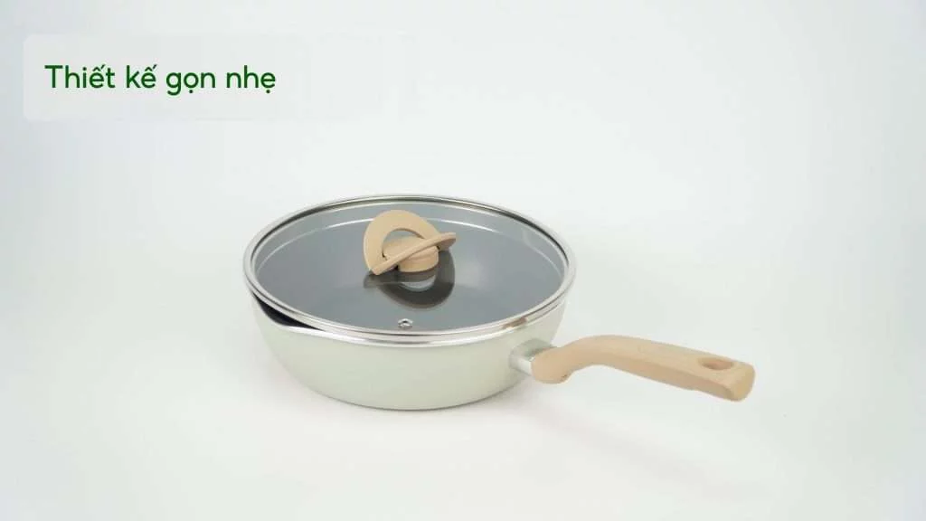 Chảo Nồi Có Nắp Đa Năng 3 Trong 1 Tefal 24Cm Xanh G1748795 Thiết kế gọn nhẹ