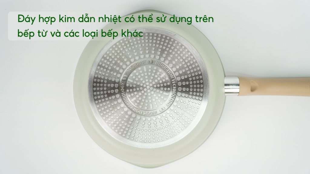Chảo Nồi Có Nắp Đa Năng 3 Trong 1 Tefal 24Cm Xanh G1748795 đáy hợp kim dẫn nhiệt