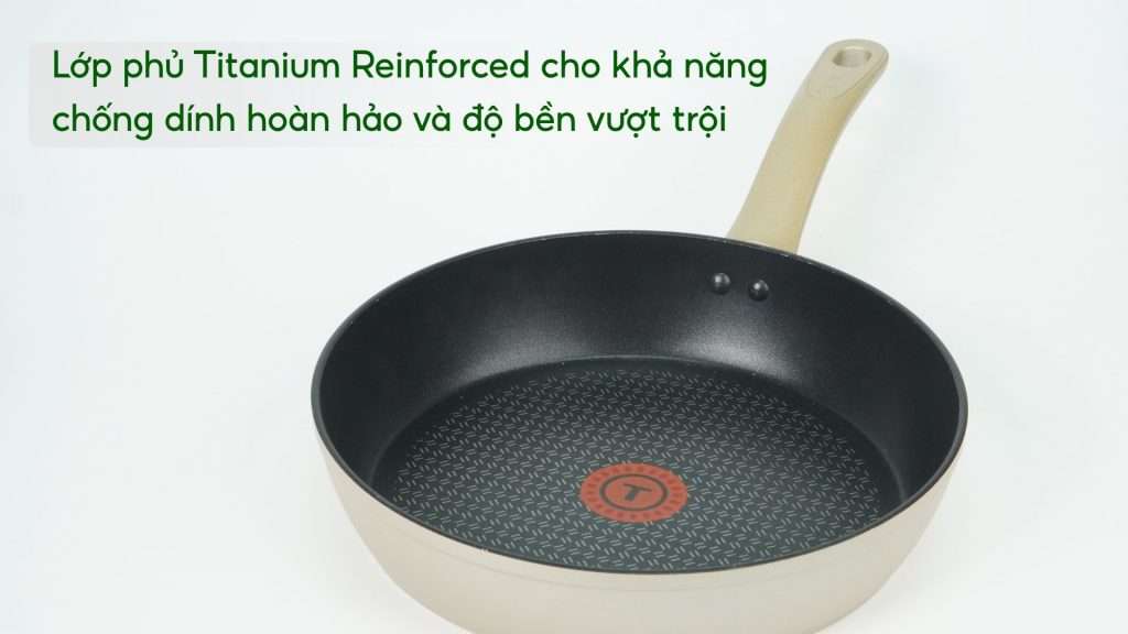 Chảo chiên Tefal Sensations 26cm H9100514 Lớp phủ Titanium Reinforced cho khả năng chống dính hoàn hảo và độ bền vượt trội