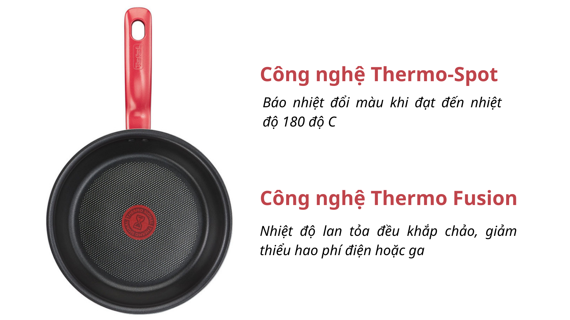 Chảo chiên Tefal So Chef Công nghệ Thermo-Spot Công nghệ Thermo Fusion