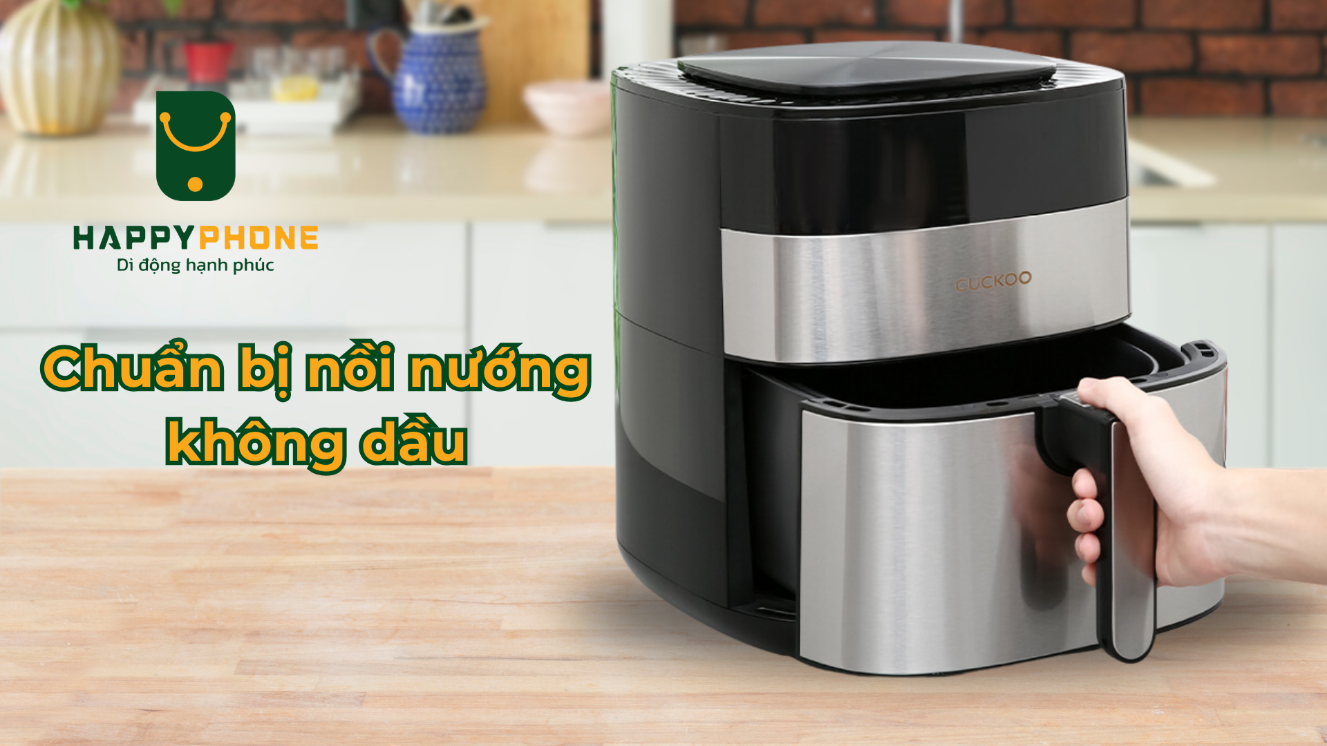 Chuẩn bị nồi nướng không dầu