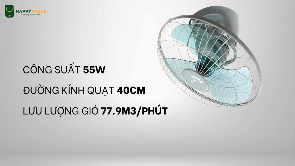 Công suất 55W làm mát hiệu quả