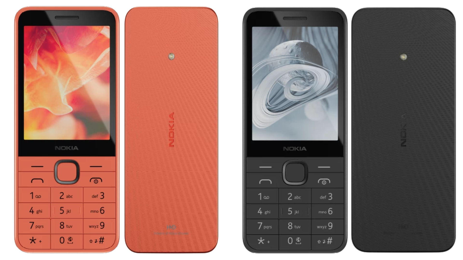 Điện thoại Nokia 220 4G màu đen và cam