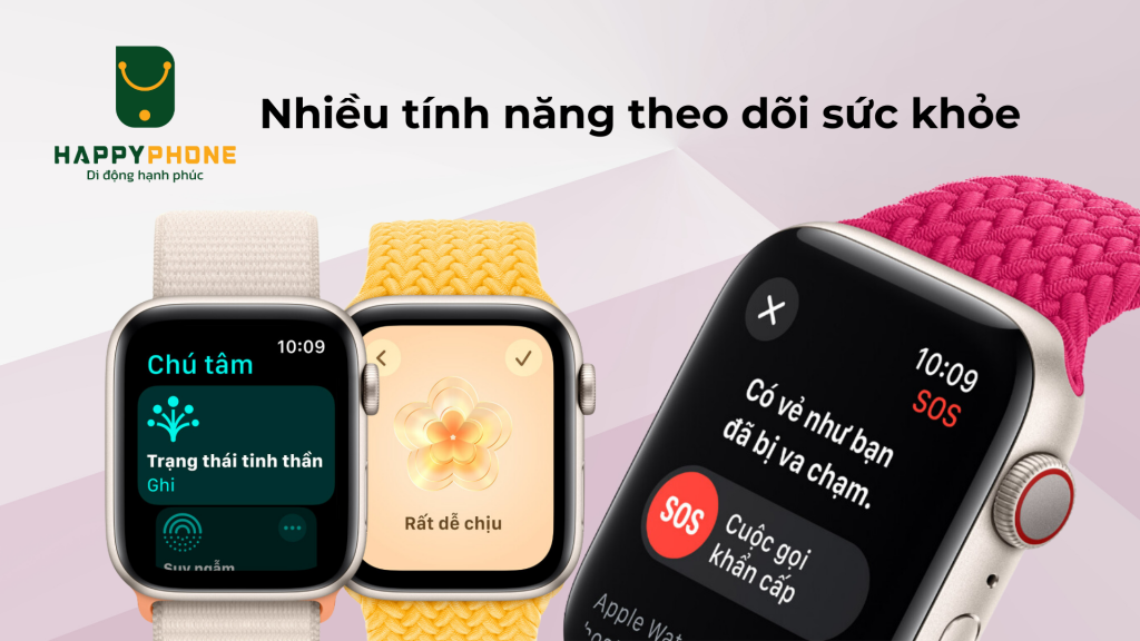 Đồng hồ thông minh Apple Watch SE GPS nhiều tính năng theo dõi sức khỏe