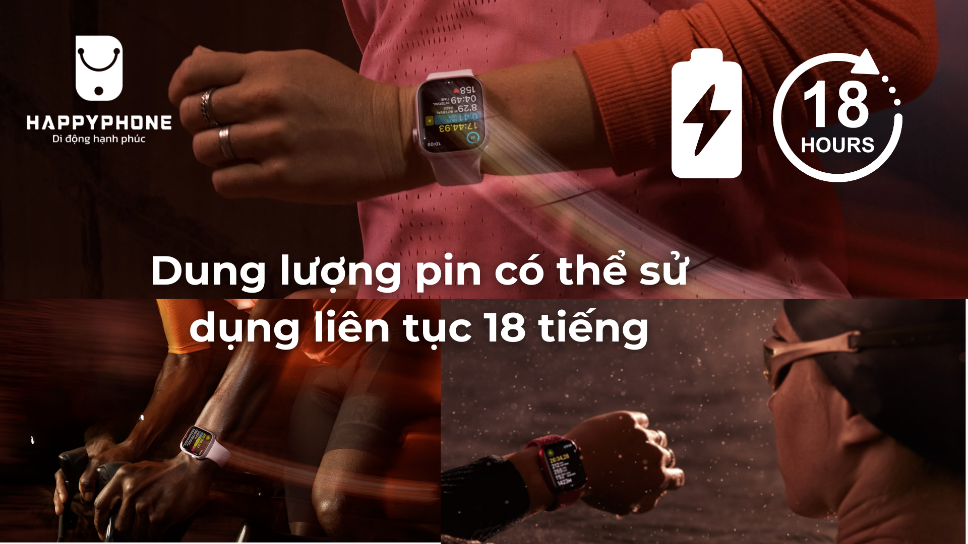 Đồng hồ thông minh Apple Watch Series 9 có dung lượng pin lớn