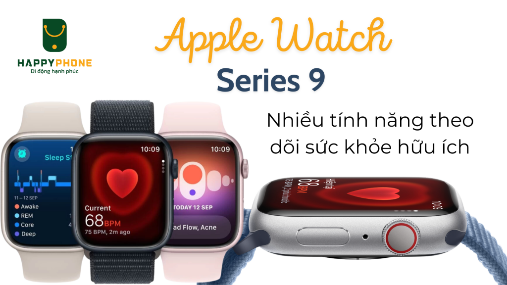 Đồng hồ thông minh Apple Watch Series 9 nhiều tính năng