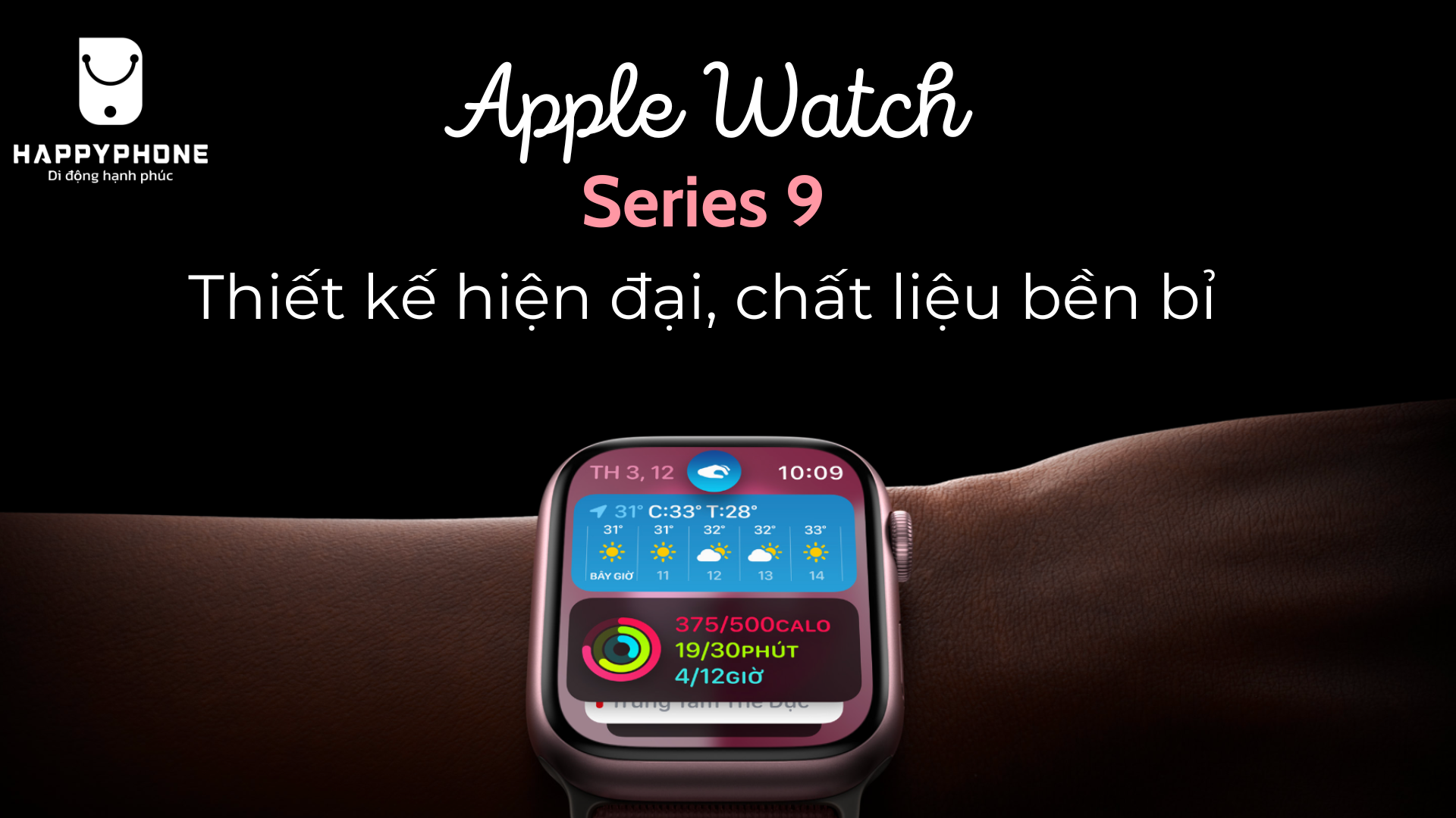 Đồng hồ thông minh Apple Watch Series 9 thiết kế hiện đại