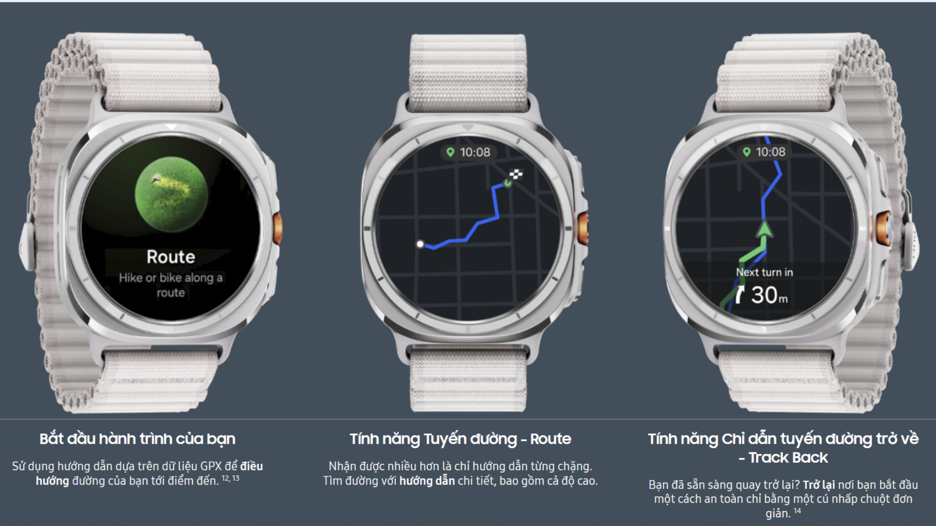 Đồng hồ thông minh Samsung Galaxy Watch Ultra (LTE, 47mm) tính năng tuyến đường Map