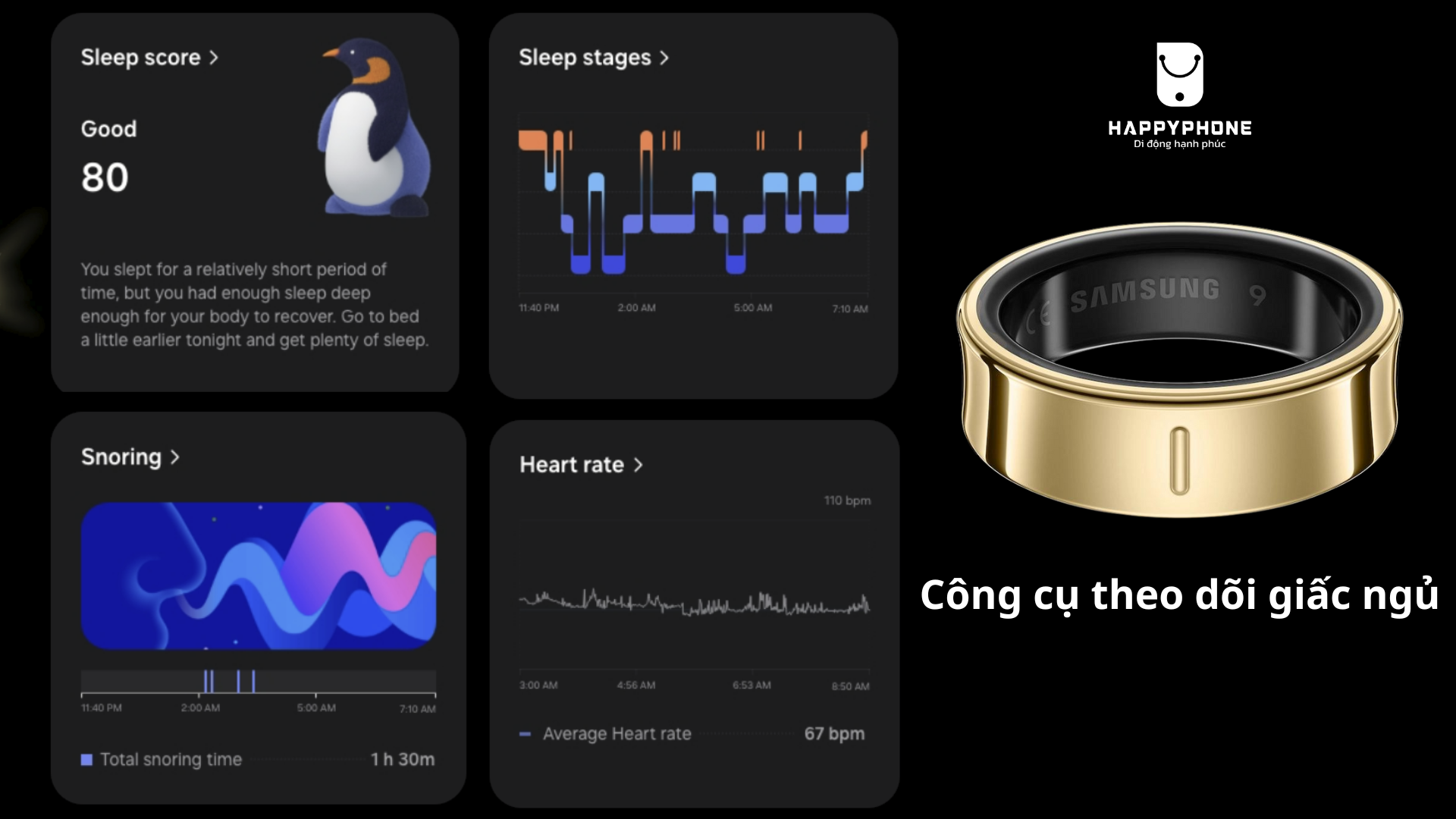 Galaxy Ring Công cụ theo dõi giấc ngủ