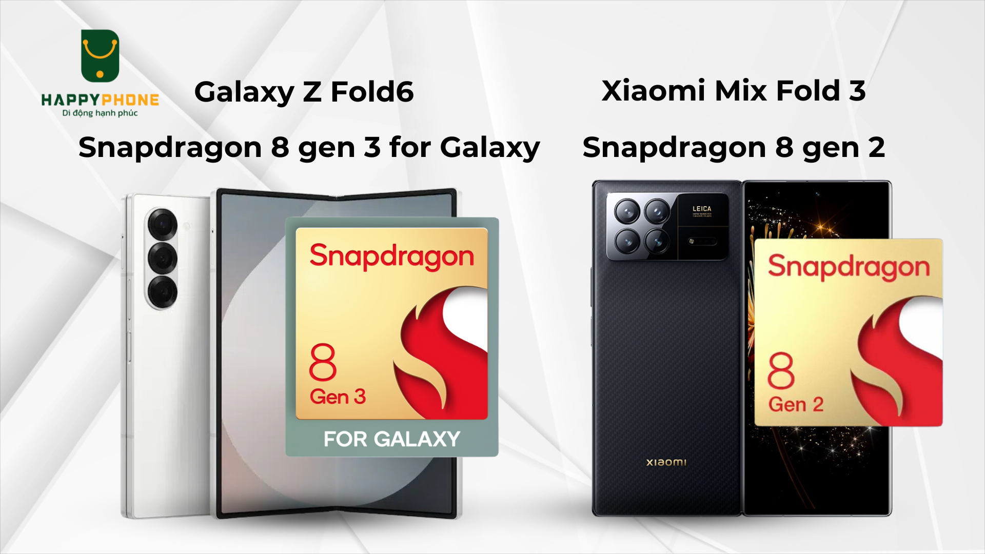 Galaxy Z Fold6 & Xiaomi Mix Fold 3 so sánh con chip