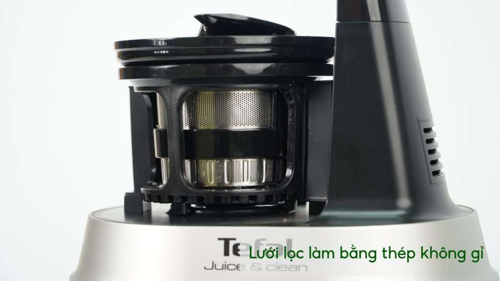 Máy Ép Chậm Tefal ZC420E38 0.8L Trắng Lưới lọc làm bằng thép không gỉ
