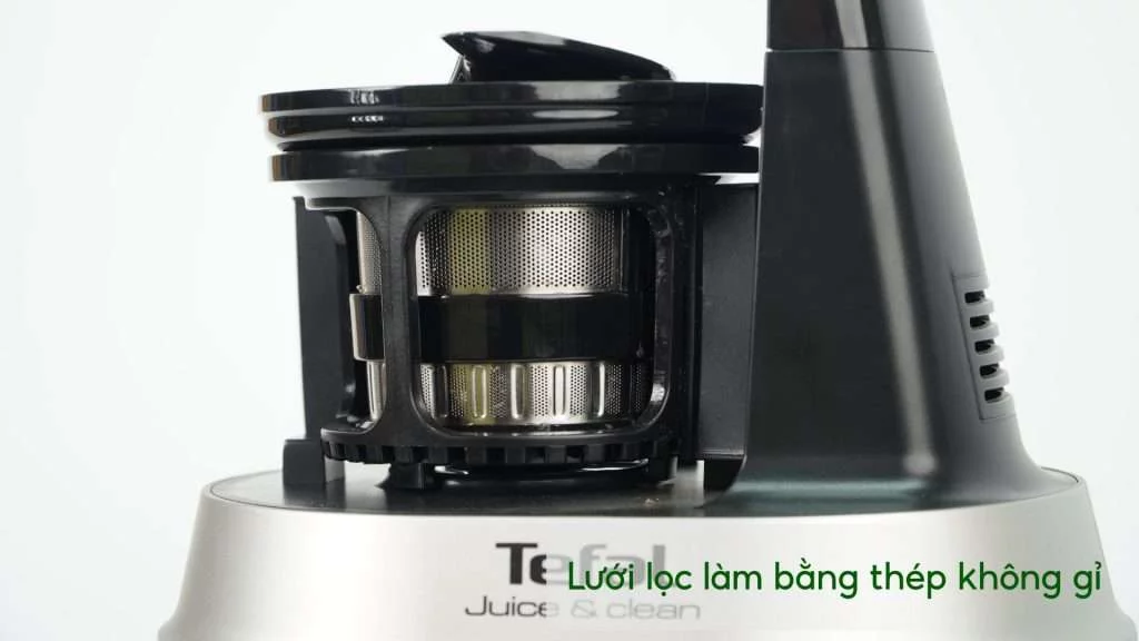 Máy Ép Chậm Tefal ZC420E38 0.8L Trắng Lưới lọc làm bằng thép không gỉ