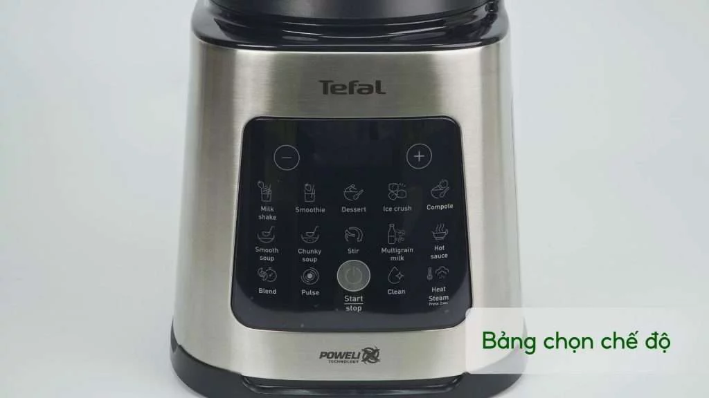 Máy Xay Nấu Đa Năng Tefal Perfectmix Cook BL83SD66 1.75L Bảng chọn chế độ