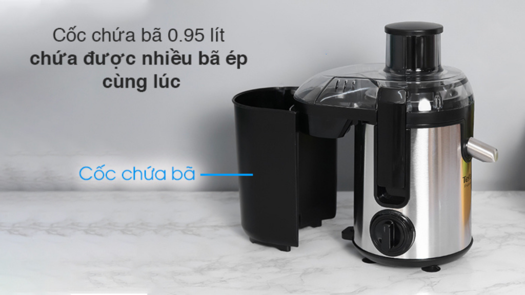 Máy ép trái cây Tefal ZE420D38 có cốc chứa bã dung tích lớn 0.95L