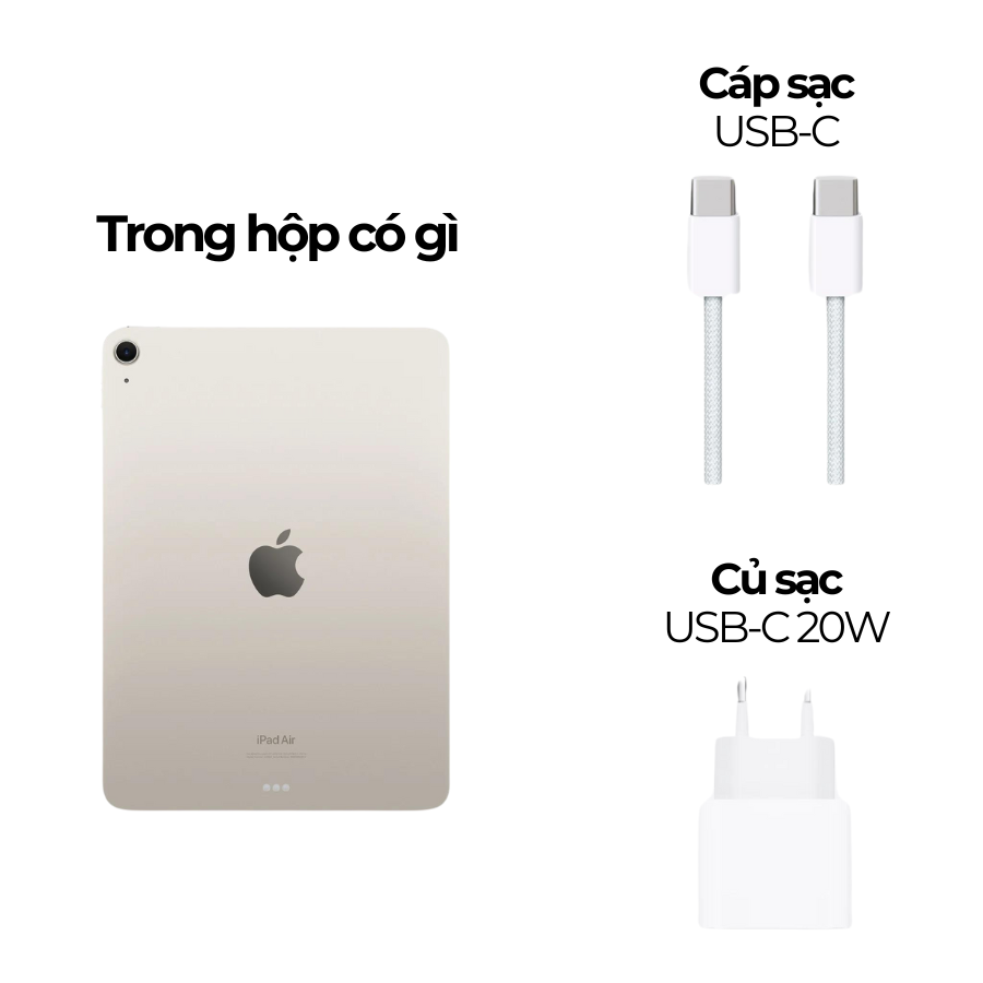 Máy tính bảng iPad Air 5 Wifi 64GB sản phẩm trong hộp