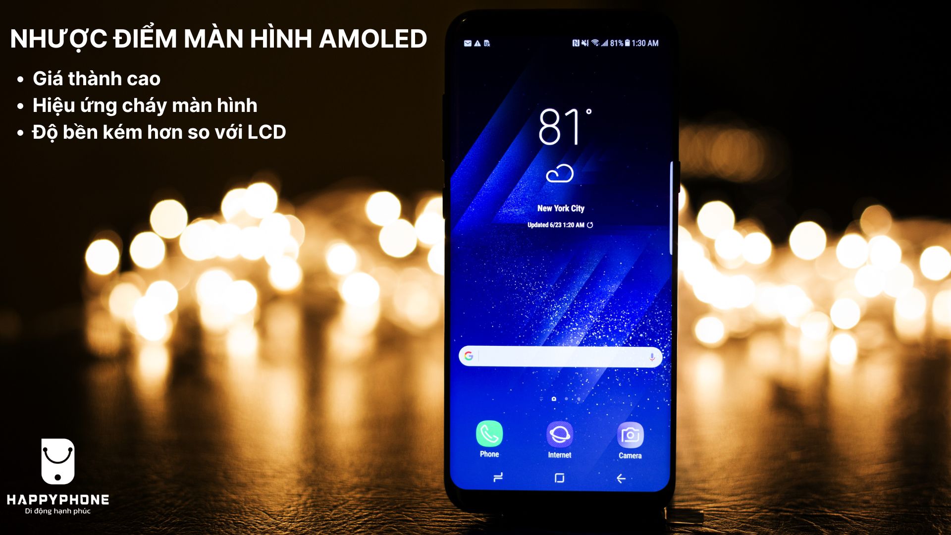 Nhược điểm của màn hình AMOLED