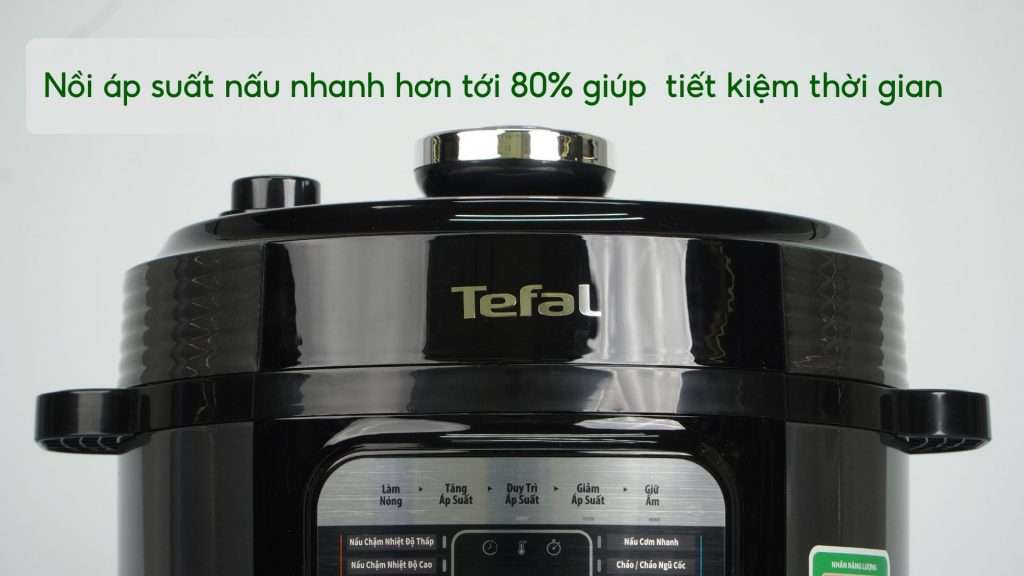 Nồi Áp Suất Điện Đa Năng Tefal Home Chef CY601868 Nồi áp suất nấu nhanh hơn tới 80% giúp tiết kiệm thời gian