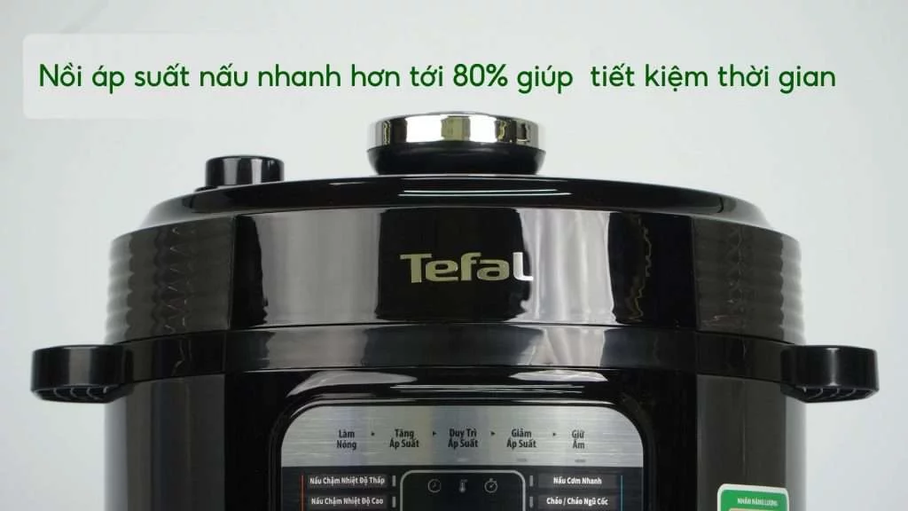 Nồi Áp Suất Điện Đa Năng Tefal Home Chef CY601868 Nồi áp suất nấu nhanh hơn tới 80% giúp tiết kiệm thời gian