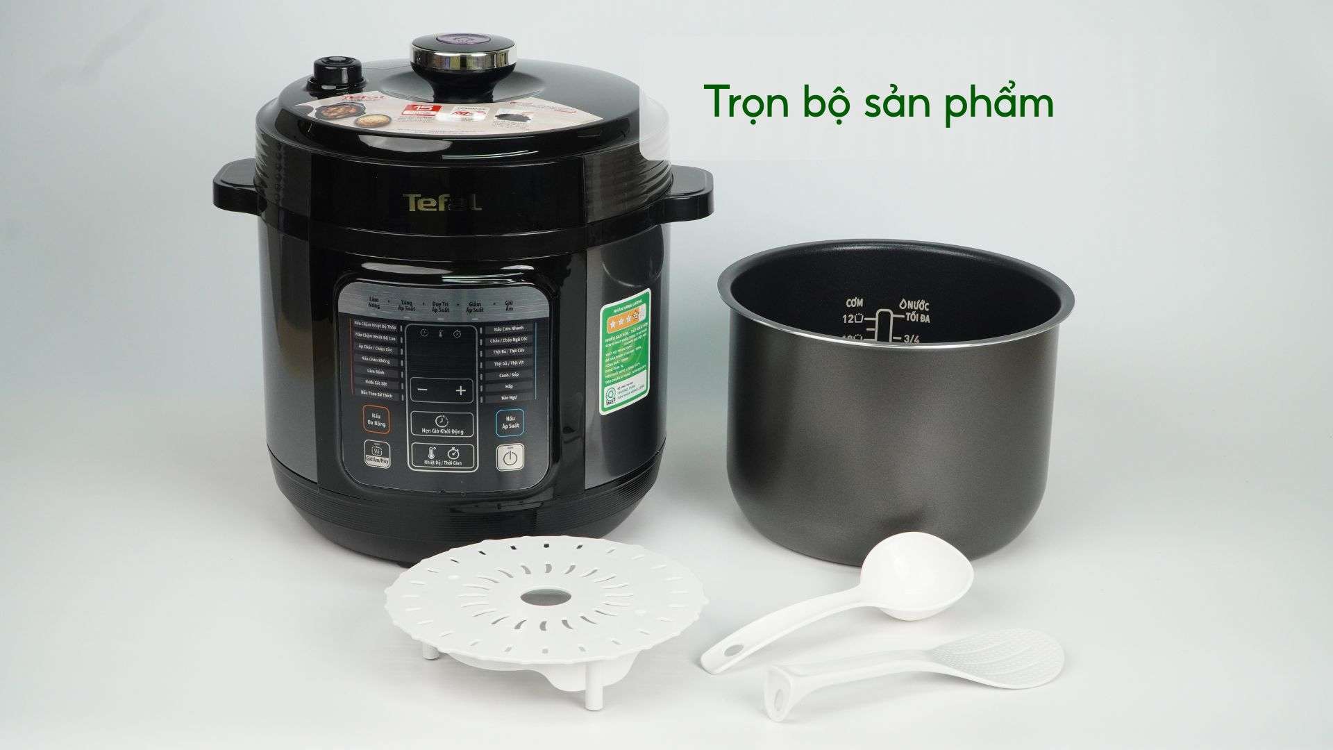 Nồi Áp Suất Điện Đa Năng Tefal Home Chef CY601868 Trọn bộ sản phẩm