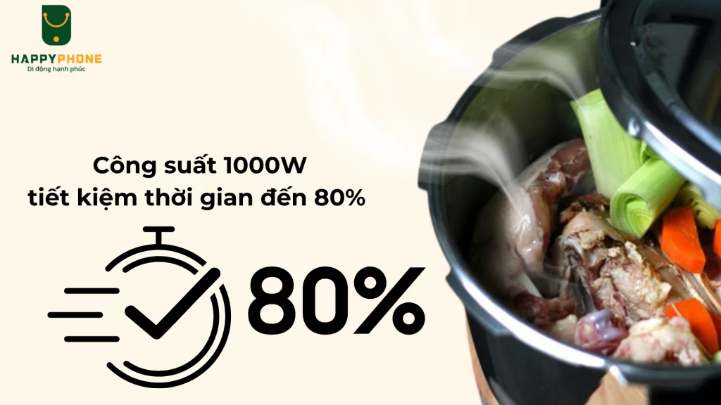 Nồi Áp Suất Điện Đa Năng Tefal Home Chef (CY601868) công suất lớn nấu nhanh chóng