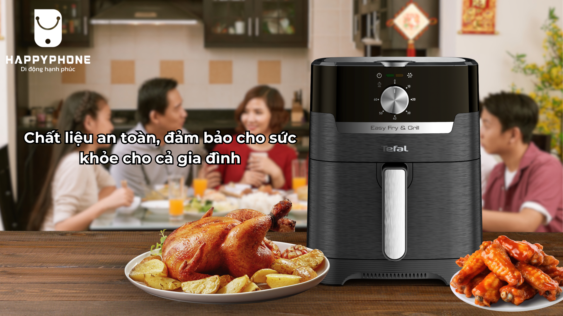 Nồi Chiên Không Dầu 2in1 Tefal 4.2L (EY501815) giúp đảm bảo sức khỏe cho gia đình