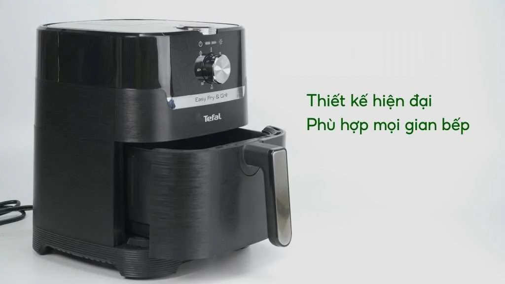 Nồi Chiên Không Dầu Tefal 2In1 Easy Fry & Grill Classis EY501815 4.2L Thiết kế hiện đại