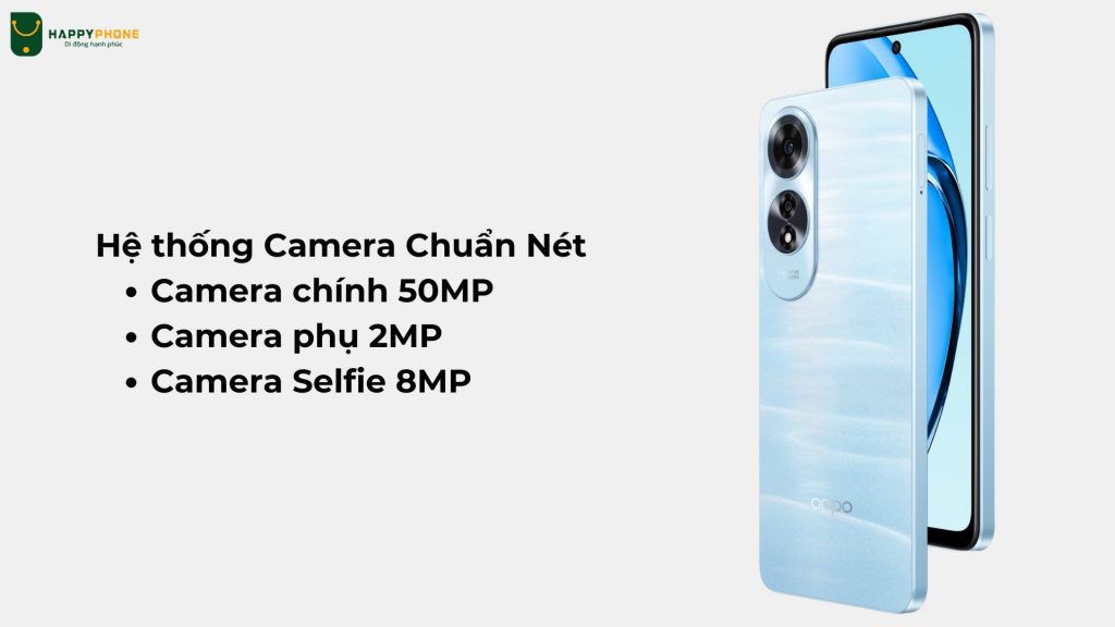 Oppo A60 Hệ thống Camera Chuẩn Nét