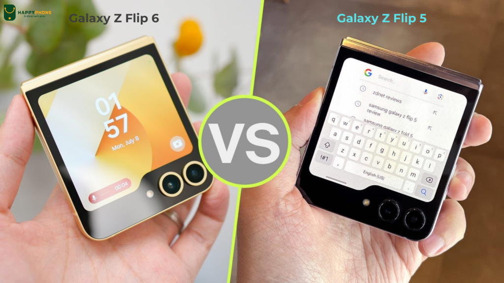 So sánh công nghệ màn hình Galaxy Z Flip6 và Z Flip5