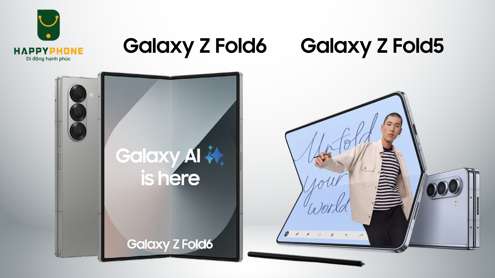 So sánh thiết kế Galaxy Z Fold6 và Galaxy Z Fold5