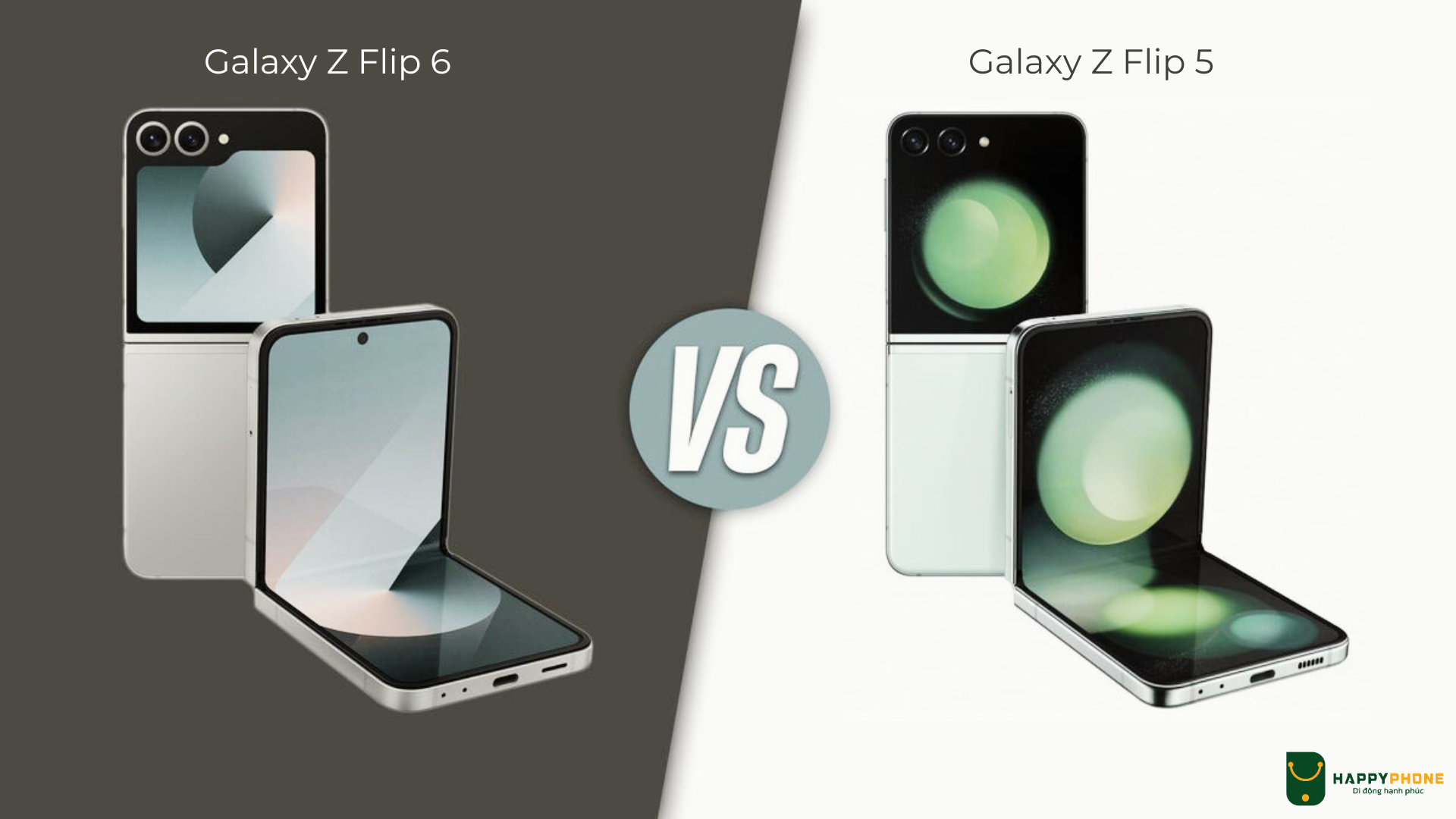 So sánh thiết kế, màu sắc Galaxy Z Flip 6 và Galaxy Z Flip 5