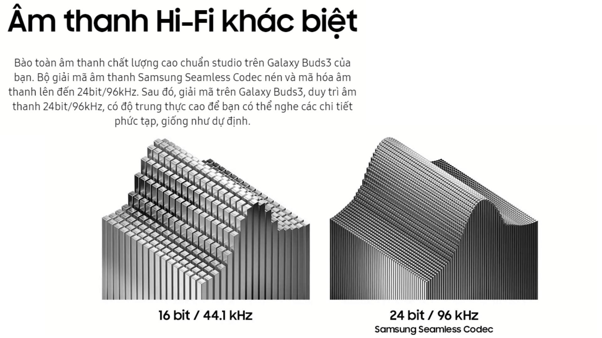 Tai nghe Bluetooth Samsung Galaxy Buds3 âm thanh Hi-Fi khác biệt