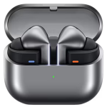 Tai nghe Bluetooth Samsung Galaxy Buds3 hộp màu đen khi sạc có đèn