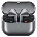 Tai nghe Bluetooth Samsung Galaxy Buds3 hộp màu đen khi sạc có đèn