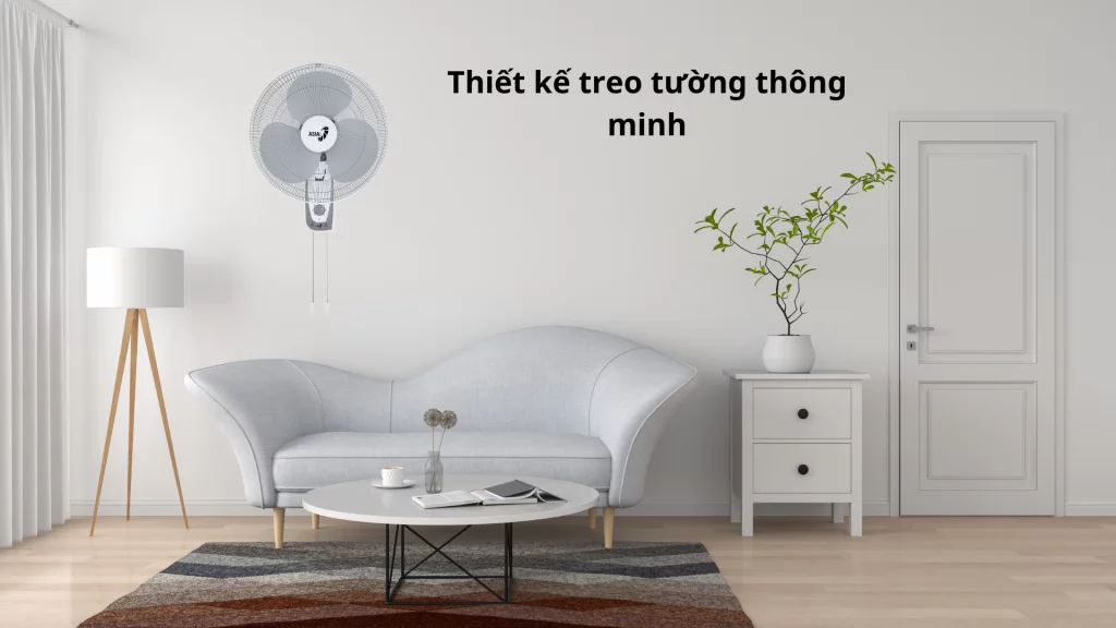 QUẠT TREO TƯỜNG ASIA VINA 55W thiết kế treo tường thông minh, tiết kiệm không gian phòng